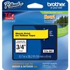 Brother Brother 18mm (3/4") Black on Yellow Laminated Tape (8m/26.2') TZE641